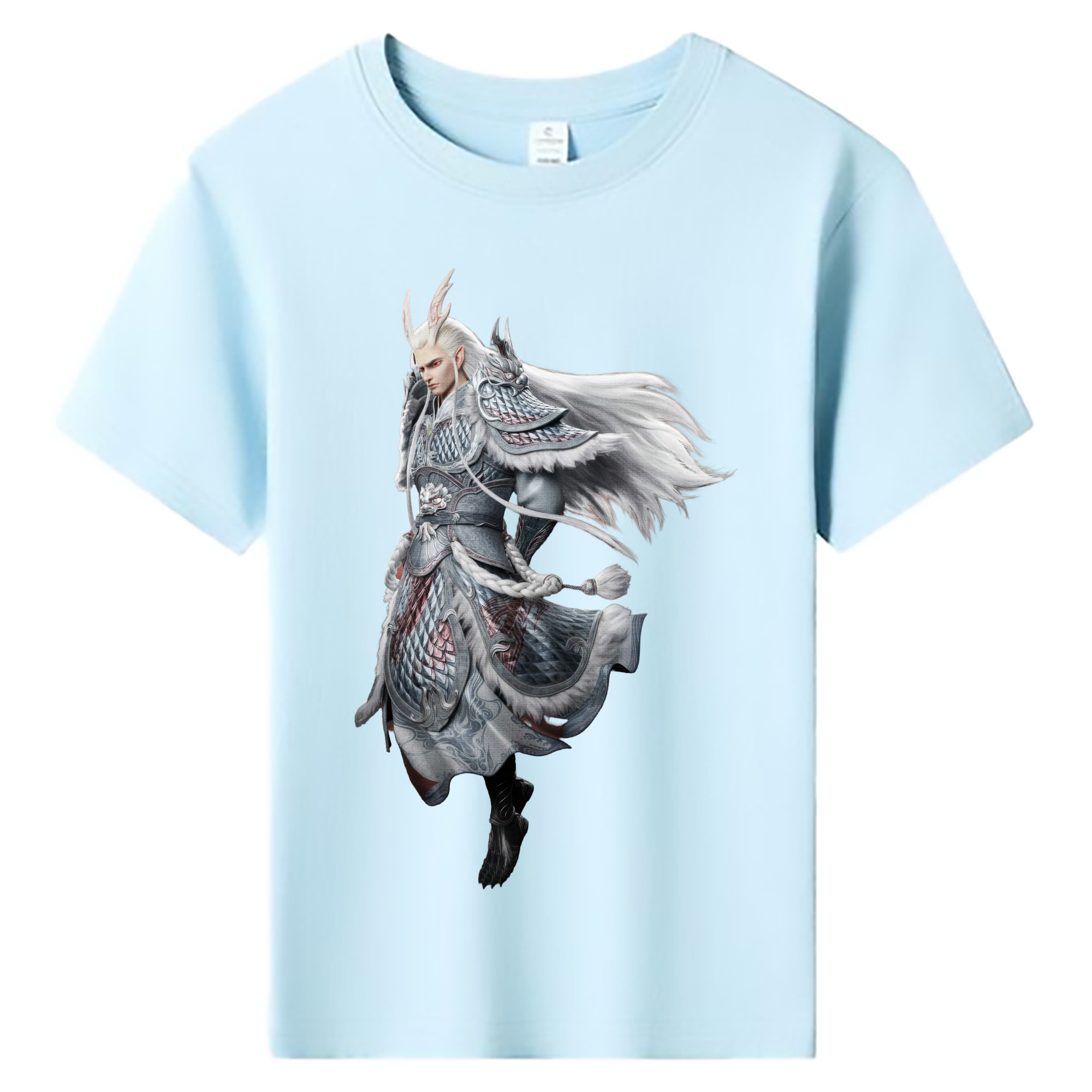 （画像用） Ne Zha 2 ナタ 魔童の大暴れ 綿100％キッズTシャツ（フロントプリント）